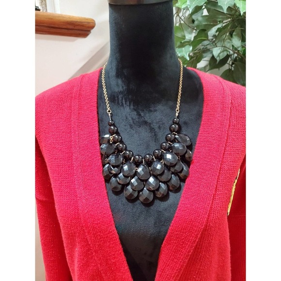 Vintage Delia McKain Red Cotton Long Sleeve Button Front Cardigan Sweater Large - Picture 2 of 14